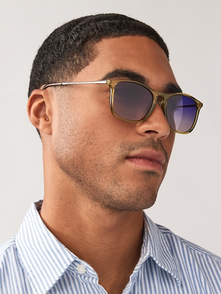 Verde și Purpuriu - Wayfarer Polarised Sunglasses (N13811) | 63 LEI