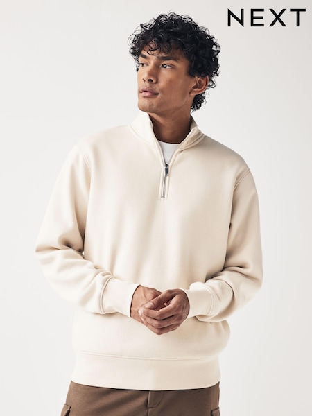 Fermoar la gât - Jersey Cotton Rich Sweatshirt (N13931) | 119 LEI