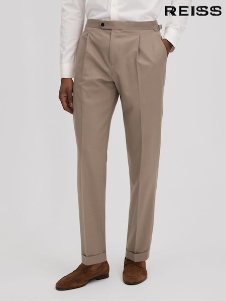 Reiss Valentine Slim Fit Wool Blend Trousers with Turn-Ups (N13953) | 195 €