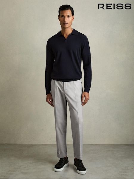 Grau - Reiss Brighton Hose in Relaxed Fit mit Kordelzug und Umschlag (N13955) | 211 €