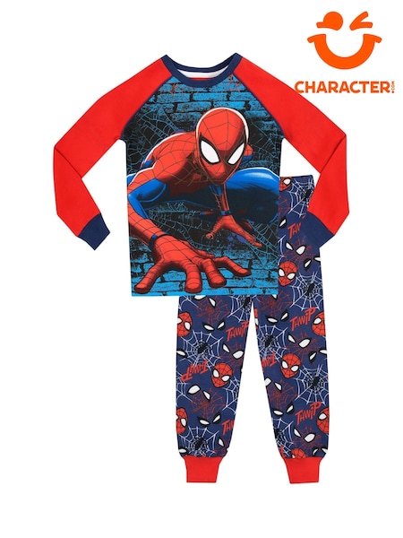 Character Blue Spiderman Marvel Printed Long Sleeve Pyjamas (N13971) | 94 QAR