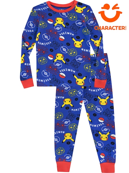 Character Blue 100% Cotton Pokemon Pyjamas (N13978) | 94 QAR
