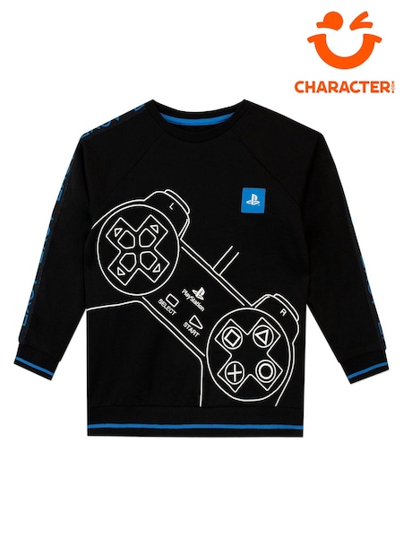 Character Black 100% Cotton PlayStation Sweatshirt (N14012) | €11