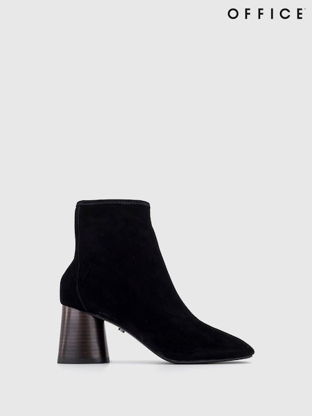 Office Black Suede Sock Ash Ankle Boots (N14156) | €57