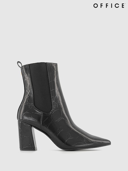 Office Patent Croc Effect Chelsea Ankle Boots (N14158) | €18
