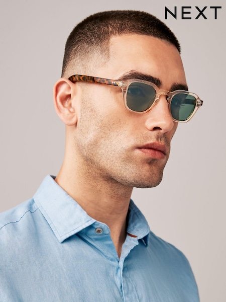 Green Perspex Round Polarised Sunglasses (N14329) | €8