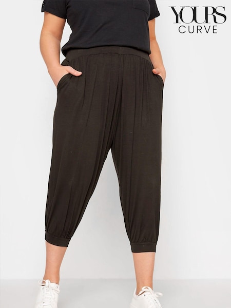 Yours Curve Cropped Jersey Harem Joggers (N14343) | €35