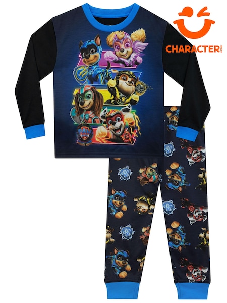 Character Black/Blue Paw Patrol Printed Long Sleeve Pyjamas (N14456) | €11