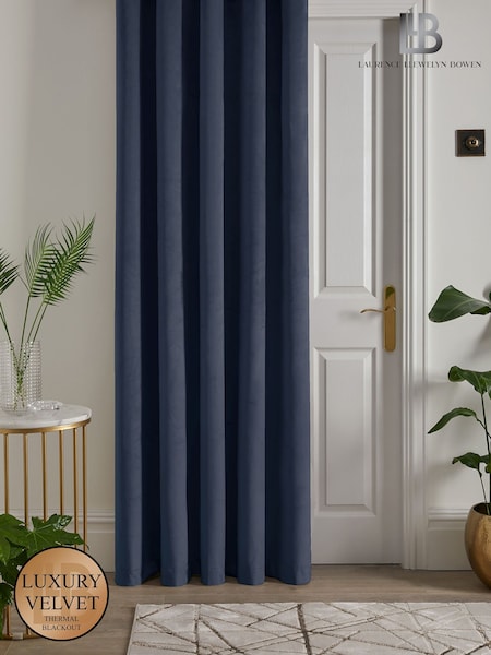 Laurence Llewelyn-Bowen Blue Montrose Blackout Thermal Eyelet Single Set (N14471) | LEI 335