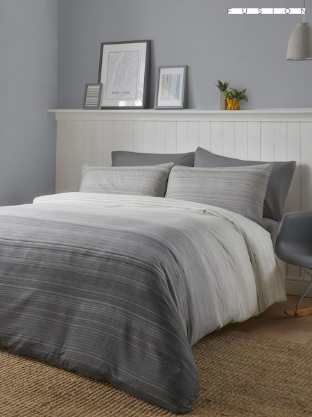 Fusion Grey Fairhaven Easycare Duvet Cover Set (N14480) | 89 QAR - 148 QAR
