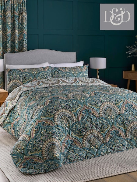 Dreams & Drapes Blue Palais Quilted Bedspread (N14513) | €64