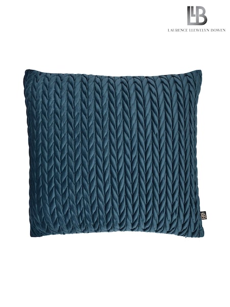 Laurence Llewelyn-Bowen Blue Amory Velvet Filled Cushion (N14535) | €26