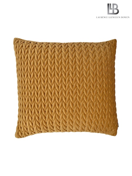 Laurence Llewelyn-Bowen Gold Amory Velvet Filled Cushion (N14536) | $29