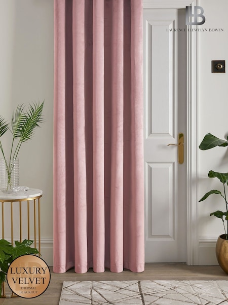 Laurence Llewelyn-Bowen Pink Montrose Blackout Thermal Eyelet Single Curtain (N14556) | $62