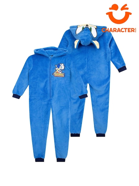 Character Blue Sonic The Hedgehog Fleece All In One (N14566) | 134 QAR