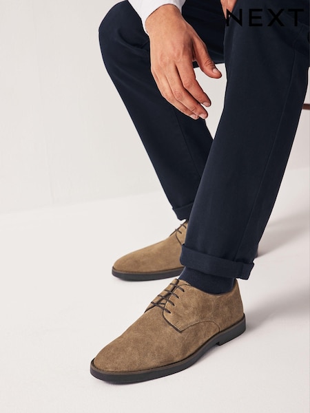 Stone Suede Derby Shoes (N14628) | €10