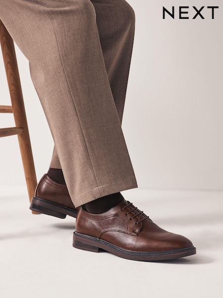 Brown - Chunky Sole Derby Shoes (N14631) | € 21