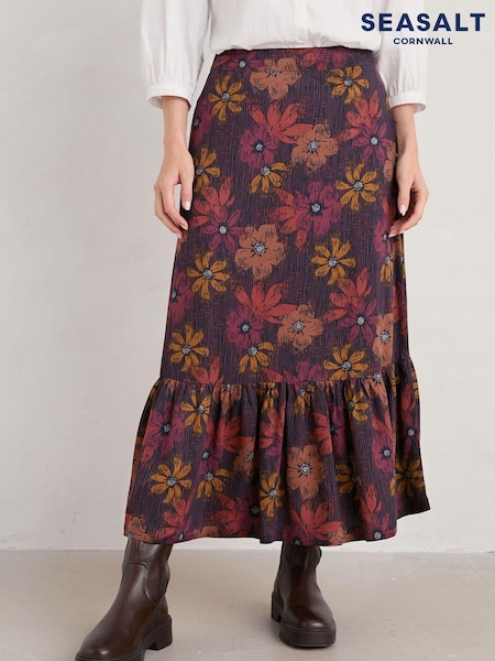 Seasalt Cornwall Blue Wildflower Skirt (N14703) | €25