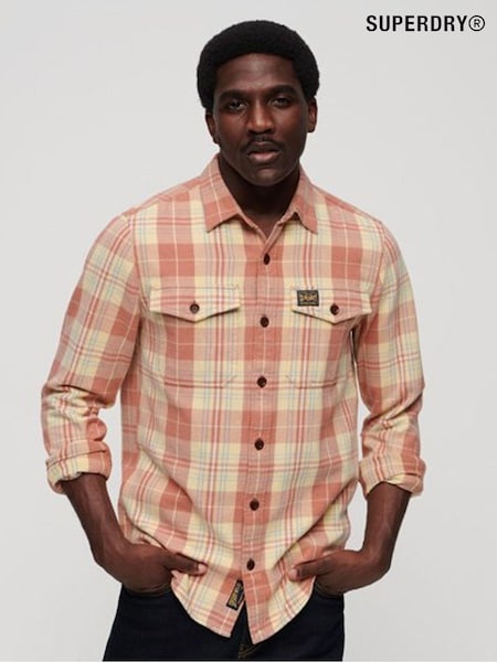 Roz - Cămașă Superdry Vintage Carouri 100% bumbac (N15516) | 260 LEI