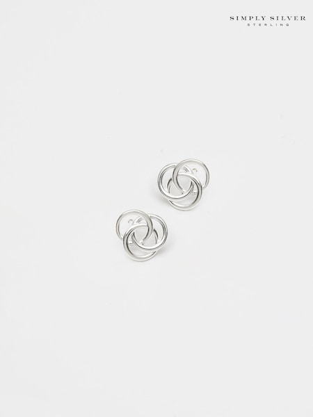 Simply Silver Silver Tone 925 Knot Stud Earrings (N15608) | €32