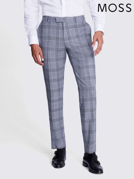 MOSS Tailored Fit BW Check Trousers (N15713) | 573 LEI