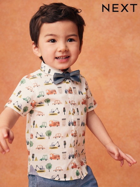 Multi - Set Mânecă scurtă cămașă și Papion (3ms-7yri) (N15831) | 69 LEI - 79 LEI