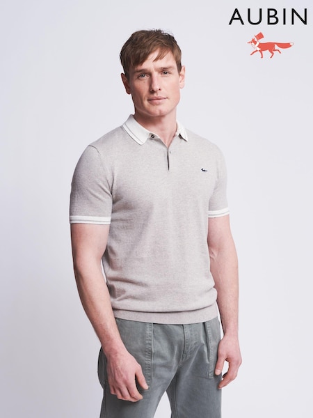 Aubin Dryden Knitted Cashmere Blend Polo Shirt (N16248) | €50