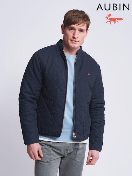 Aubin Blue Laxton Diamond Quilted Jacket (N16259) | €102