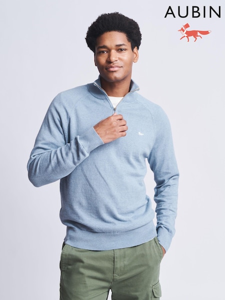 Aubin Bonby Zip Neck Cotton Jumper (N16266) | €56