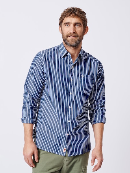 Aubin Gladstone Poplin Button Shirt (N16302) | €113