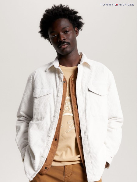 Tommy Hilfiger Green Corduroy Solid Overshirt (N16490) | €54