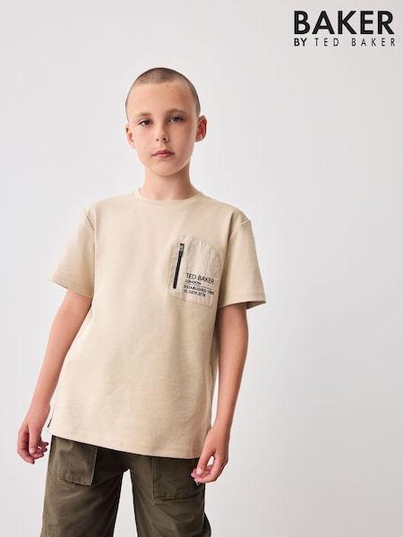 Baker by Ted Baker 100% Cotton Zip T-Shirt (N16707) | €24 - €29