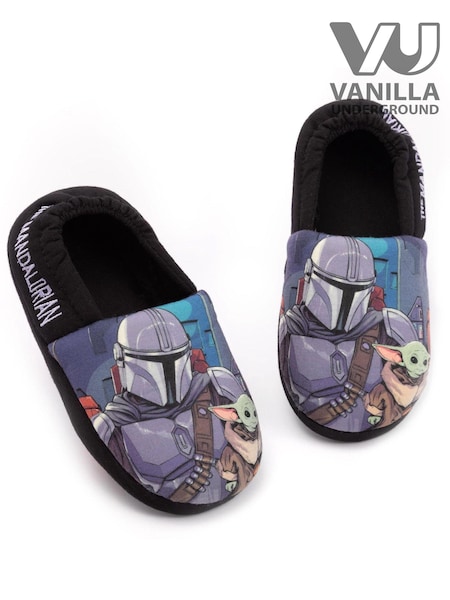 Vanilla Underground Black Mandalorian Winter Slippers (N16757) | 74 QAR