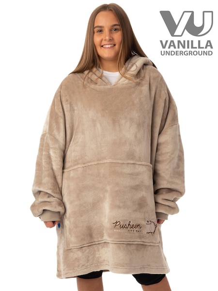 Vanilla Underground Brown Pusheen Cat Ladies Blanket Hoodie (N16774) | €69