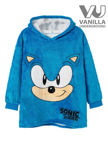 Vanilla Underground Blue Sonic All-Over Print Blanket Hoodie (N16778) | €39