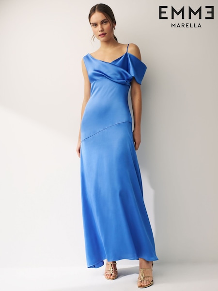 Emma Marella Blue Iva Drop Shoulder Maxi Dress (N16795) | €95
