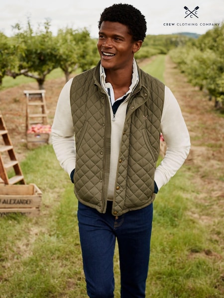 Crew Clothing Company Mid Green Classic Gilet (N16826) | €79
