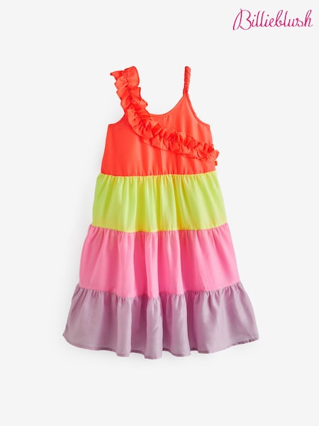 Billieblush Pink Colourblock Tier Dress With Frill Detail (N16924) | €30