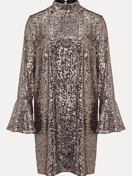 Phase Eight Gold Metallics Jemima Sequin Shift Mini Dress (N16990) | €83