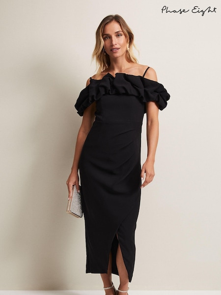 Phase Eight Black Off The Shoulder Mallory Maxi Dress (N17039) | 740 QAR
