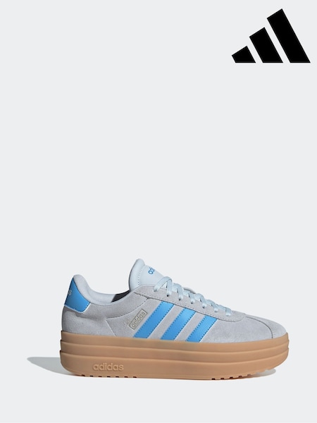 adidas Grey/Blue VL Court Bold Trainers (N17049) | AED142
