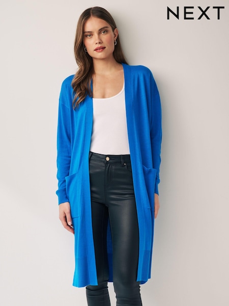 Svetlo modra - Soft Touch Longline Knitted Cardigan (N17061) | € 15