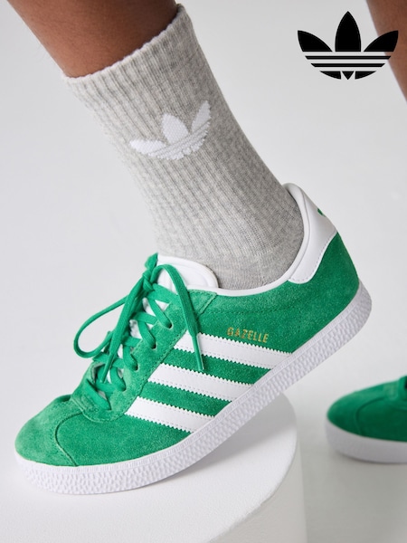 adidas Originals Green/White Junior Gazelle Trainers (N17209) | €78
