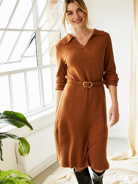 Thought Natural Corinia Organic Cotton Knitted Shift Dress (N17446) | €51