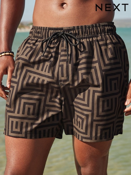 Black/Gold Monogram Printed Swim Shorts (N17600) | €10