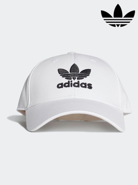 adidas Originals White Trefoil 100% Cotton Baseball Cap (N17802) | ₪91