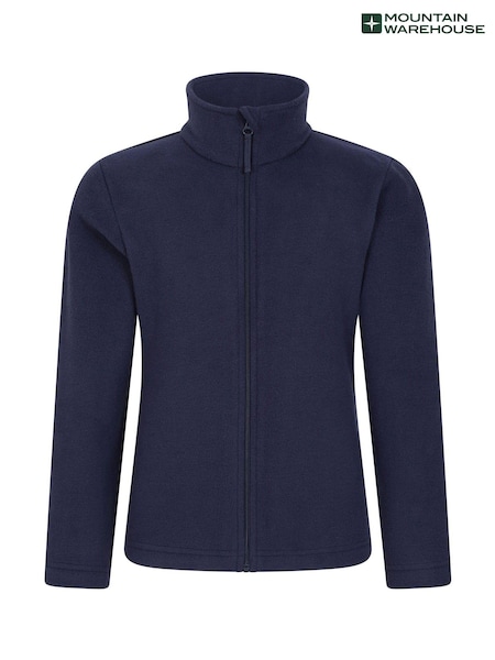 Blå - Mountain Warehouse Camber II Full Zip Fleece for barn (N18178) | kr257