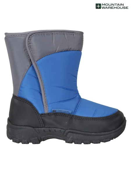 أزرق - Mountain Warehouse Caribou Kids Single Stripe Sherpa Lined Adaptive Snow Boots (N18191) | ‏119 ر.ق.