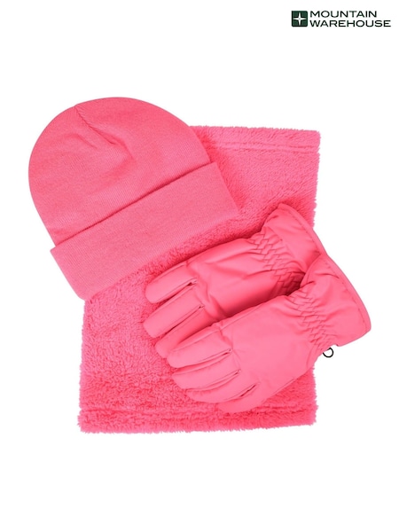 Mountain Warehouse Pink Kids Winter Accessories Set (N18199) | kr457