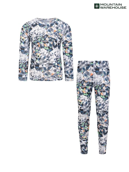 Mountain Warehouse Multi Kids Talus Printed Thermal Top And Joggers Set (N18217) | 144 QAR